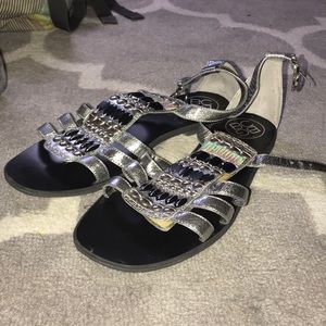 BCBG Generation silver sandals